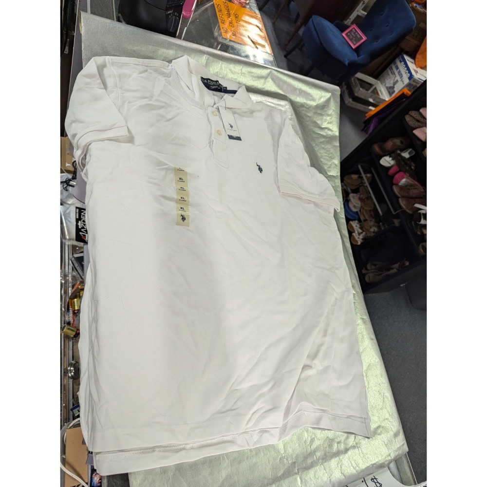US POLO ASSN mens XL white polo shirt‎ top NWT retail 32.00